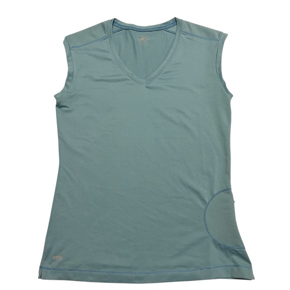 Alo Yoga - size Medium - Teal - Coolfit V Neck Pocket Tank - Picture 1 of 11
